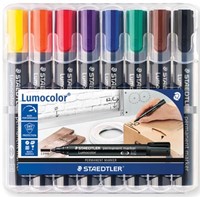 Staedtler permanent marker Lumocolor 352, doos met 8 stuks in geassorteerde kleuren