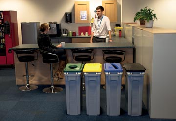 Vuilnisbak Rubbermaid Slim Jim 87 liter grijs-4