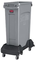 Vuilnisbak Rubbermaid Slim Jim 87 liter grijs-5