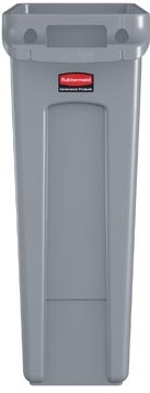 Vuilnisbak Rubbermaid Slim Jim 87 liter grijs-2