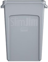Vuilnisbak Rubbermaid Slim Jim 87 liter grijs-3