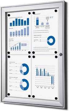 Vitrine voor binnen en buiten  4 x A4 (670 x 500 mm)