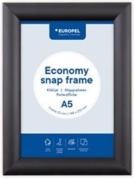 Europel Clicklijst Economy, lijst 25 mm, ft A5, zwart