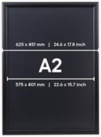 Europel Clicklijst Economy, lijst 25 mm, ft A2, zwart-2