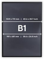 Europel Clicklijst Economy, lijst 25 mm, ft B1, zwart-2