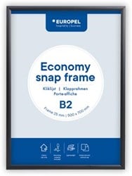 Europel Clicklijst Economy, lijst 25 mm, ft B2, zwart