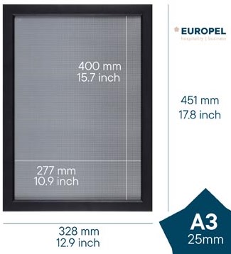 Kliklijst Europel A3 25mm mat zwart-3