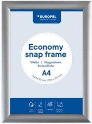 Europel clicklijst Economy  lijst 25 mm  A4  zilver