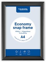 Europel clicklijst Economy  lijst 25 mm  A4  zwart
