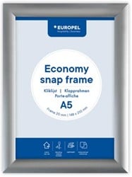 Europel clicklijst Economy  lijst 25 mm  A5  zilver