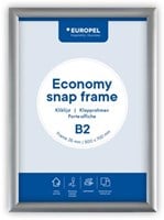 Europel clicklijst Economy  lijst 25 mm  B2  zilver