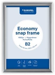 Europel clicklijst Economy  lijst 25 mm  B2  zilver