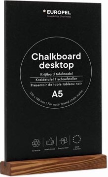 Krijtbord Europel tafelmodel A5 staand natural