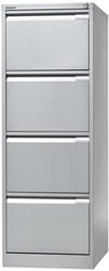 Hangmappenkast 4 laden zilverkleurig 1.321 x 470 x 622 mm h x b x d