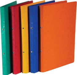 Bronyl ringmap voor A4 uit glanskarton 2 ringen van 16 mm geassorteerde kleuren