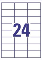 Avery etiketten 64,6 x 33,8mm 24 etiketten per vel-2