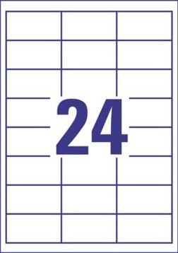 Avery etiketten 64,6 x 33,8mm 24 etiketten per vel-2