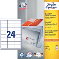 Avery etiketten 64,6 x 33,8mm 24 etiketten per vel-3