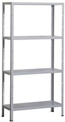 Metalen opbergrek 173x90x40cm met 4 legborden