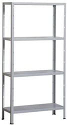 Metalen opbergrek 173x90x40cm met 4 legborden