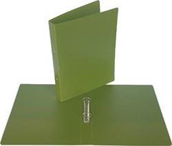 Bronyl ringmap Nature voor A4 uit PP 2 ringen van 25 mm kaki groen