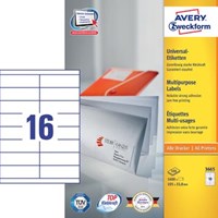 Avery etiketten 105 x 33,8mm 16 etiketten per vel-3