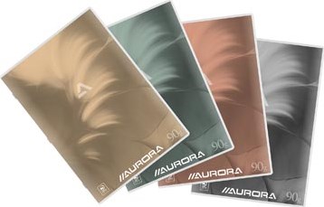 Aurora verslagschrift Mano geniet geruit 5 mm + blauwe marge 72 bladzijden 21 x 29,7 cm