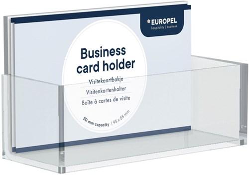Visitekaartenbak OPUS 2 bali glashelder acryl