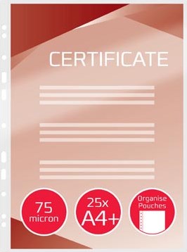 Lamineerhoezen met 4-gaats ponsgaten A4+ 2x75micron 25stuks-2