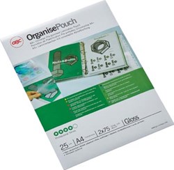 Lamineerhoezen met 4-gaats ponsgaten A4+ 2x75micron 25stuks