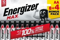 AA batterijen Energizer Max blister van 8 stuks+4 stuks