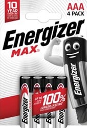 AAA batterijen Energizer Max LR03/E92 blister van 4