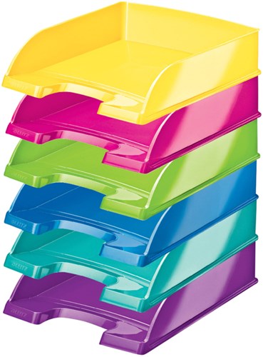 Brievenbakje Leitz Plus 5226 WOW blauw A4 stapelbaar 36 x 7 cm-3