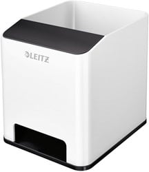 Pennenbakje met geluidsversterker wit/ zwart Leitz WOW