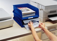 Brievenbak Leitz Sorty blauw A4 stapelbaar-1