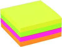 Memoblok Quantore 75x75mm neon kleuren assorti 4 kleuren-2
