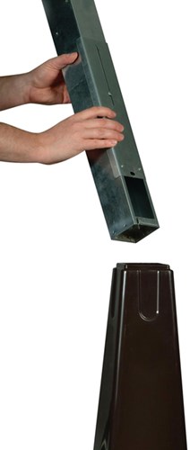 Asbak staand Rubbermaid peukenzuil 31x31x100cm zwart-2