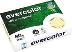 Clairefontaine Evercolor, gekleurd gerecycleerd papier, A4, 80 g, 500 vel, geel