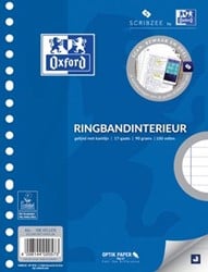 Work ringbandinterieur A5, 17 gaten met kantlijn