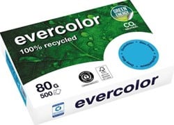 Clairefontaine Evercolor, gekleurd gerecycleerd papier, A4, 80 g, 500 vel, donkerblauw