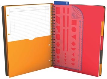 Notitieboek A4 Gelinieerd en Geruit Oxford Managerboek met Liniaal en Harde Kaft-2