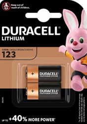 Duracell Ultra Lithium 123 batterij niet oplaadbaar blister van 2 stuks