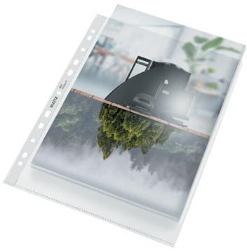 Showtassen A4 maxi gerecycled 100 micron 11 gaats pak van 25 stuks Leitz