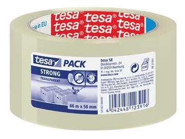 Verpakkingstape Tesa 50mmx66m transparant PP strong