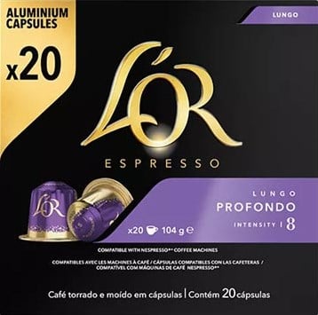 Koffiecups Douwe Egberts L'Or Espresso Profondo 20 stuks