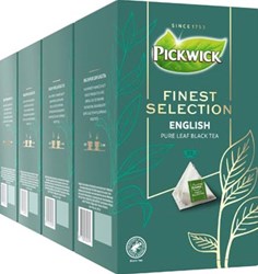 Pickwick thee finest selection, zwarte thee English, pak van 25 zakjes