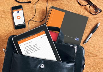 Notitieboek harde kaft B5 geruit 5mm grijs Oxford International Meetingbook Connect 160 bladzijden-2