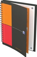 Notitieboek harde kaft B5 geruit 5mm grijs Oxford International Meetingbook Connect 160 bladzijden