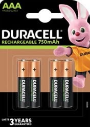 Oplaadbare batterijen AAA Duracell Recharge Plus blister van 4 stuks