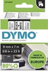 Dymo D1 tape 40913 9mm zwart op wit